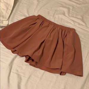 Pink skirt with shorts underneath